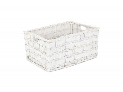 EXTRA LARGE WHITE SCANDI STORAGE BASKET - UNLINED