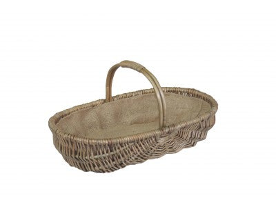 SMALL SHALLOW ANTIQUE WASH LINED TRUG