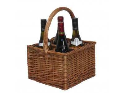 DOUBLE STEAMED 4 BOTTLE WINE CARRIER