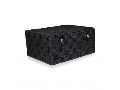 EXTRA LARGE BLACK PAPER ROPE HAMPER