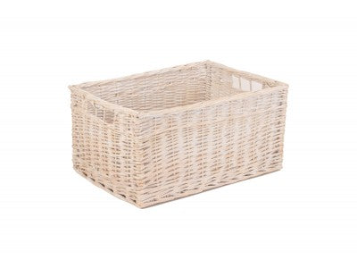 EXTRA LARGE WHITE WASH STORAGE BASKET