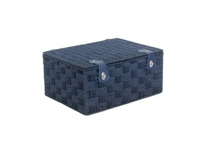 EXTRA LARGE BLUE PAPER ROPE HAMPER