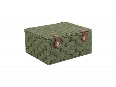 EXTRA LARGE GREEN PAPER ROPE HAMPER