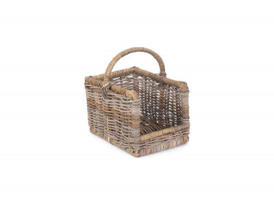 SMALL RATTAN OPEN ENDED LOG BASKET