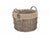 ROUND HESSIAN LINED LOG BASKET