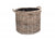 MEDIUM ROPE HANDLED RATTAN ROUND PLANTER with PLASTIC LINING