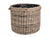 LARGE ROPE HANDLED RATTAN ROUND PLANTER with PLASTIC LINING