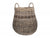 POT-BELLIED CORDURA LINED RATTAN LOG BASKET