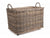 LARGE WHEELED RATTAN CORDURA LINED LOG BASKET