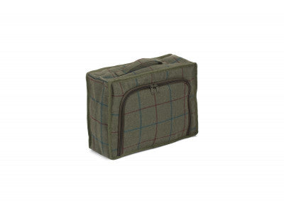 GREEN TWEED COOLER BAG