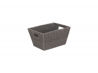 DEEP GREY PAPER ROPE TRAY - SMALL