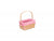 CHIPWOOD SWING HANDLE BASKET with PINK LINING