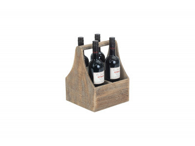 OAK EFFECT 4 BOTTLE CARRIER