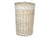 SMALL ROUND WHITE WASH LAUNDRY HAMPER with WHITE LINING