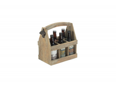 OAK EFFECT 6 BEER BOTTLE CARRIER