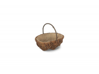 SMALL OVAL UNPEELED WILLOW GARDEN TRUG