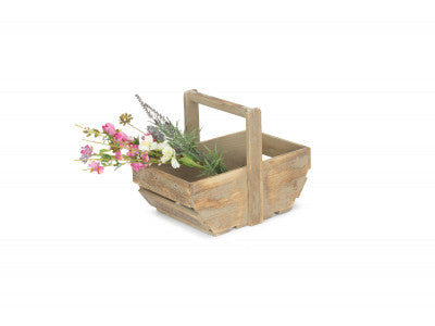 MEDIUM OAK EFFECT WOODEN TRUG