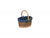 CHILD'S COUNTRY OVAL SHOPPER with NAVY BLUE LINING