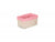 SMALL WHITE WASH STORAGE BASKET with PINK SPOTTY LINING