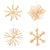 Straw Snowflake Hanging Decoration- Set of 4