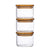 Stacking Glass Storage Jars - Set of 3