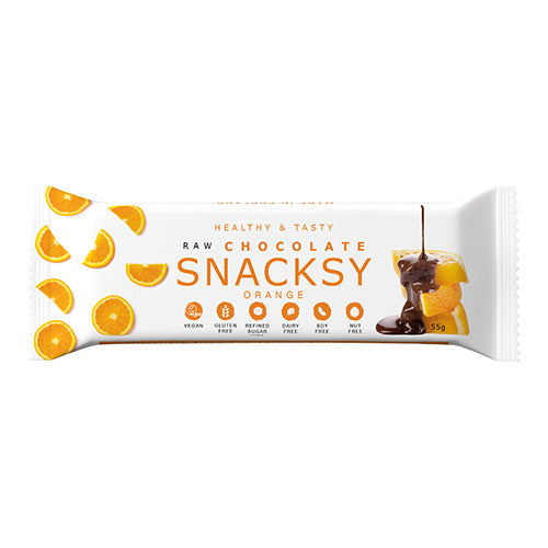 Snacksy Raw Chocolate Orange 55g  [WHOLE CASE]