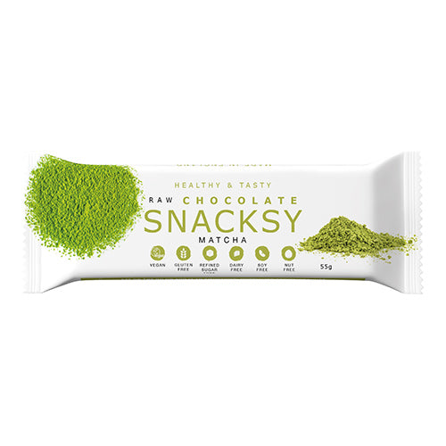 Snacksy Raw Chocolate Matcha 55g  [WHOLE CASE]