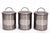 Grey Stainless Steel Tea, Coffee & Sugar, Tins