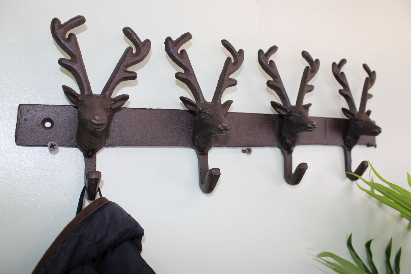 Rustic Cast Iron Wall Hooks, Reindeer - The Pop Up Deli