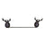 Cast Iron Rustic Towel Rail, Stag Head Design