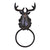 Cast Iron Rustic Towel Ring, Stag Head Design