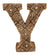 Hand Carved Wooden Geometric Letter Y