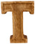 Hand Carved Wooden Embossed Letter T