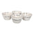 Set of 4 Ceramic Round Snack Bowls