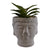 Small Faux Succulent in Buddha Head Pot