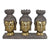 Triple Candle Holder, Buddha Design