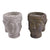 Set of 2 Small Cement Buddha Design Candles