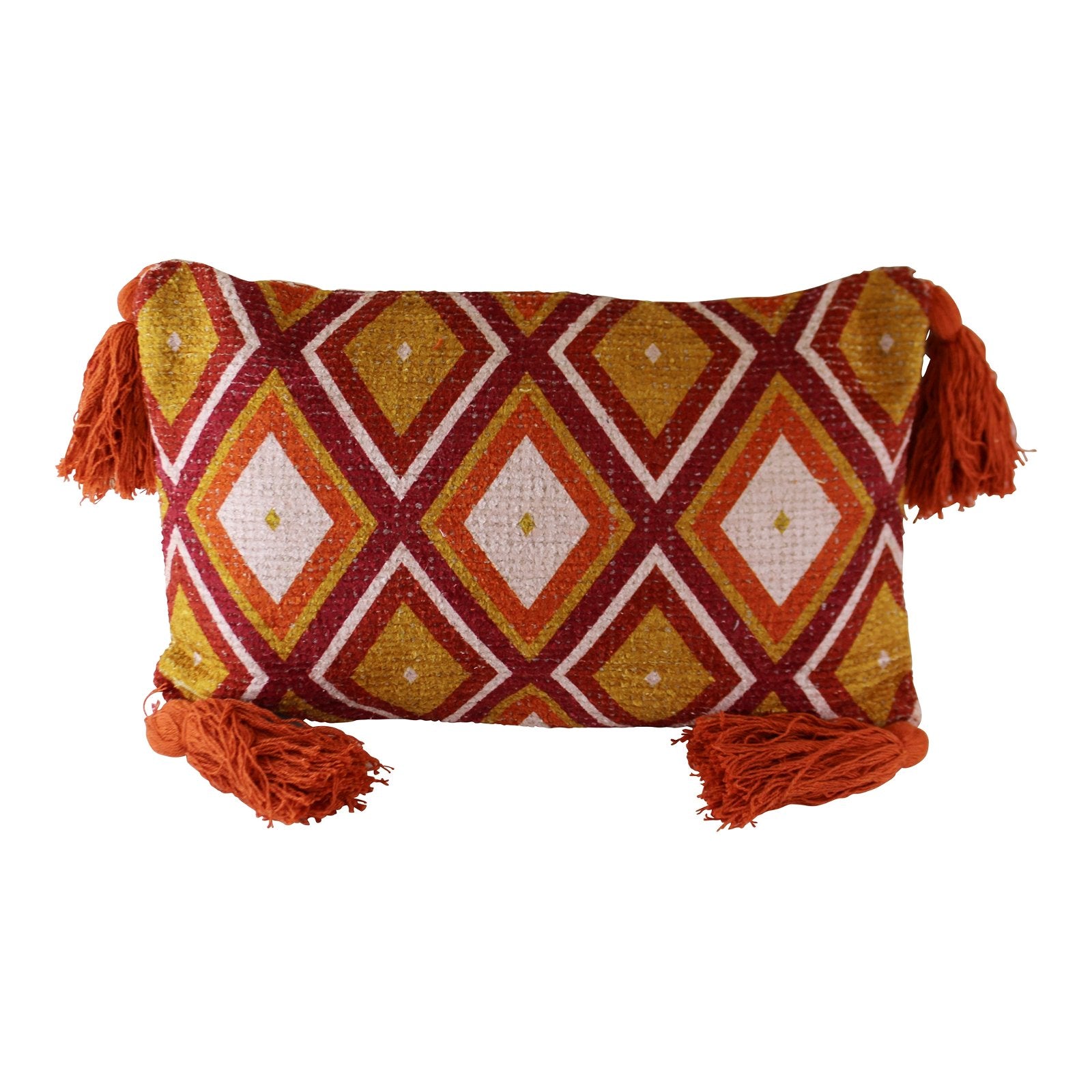 Tasseled Kasbah Design Scatter Cushion, Geometric Pattern