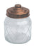 Round Glass Jar With Copper Lid, 5.5 Inch