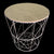 Circular Geometric Side Table Woven Effect