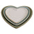 Set Of 3 Heart Shaped Ceramic Trinket Plates With A Gold Edge