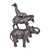 Bronze Effect Stacking Animals Ornament