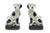 Black and White Porcelain Dog Ornaments