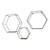 Set Of 3 Hexagonal Wall Shelves