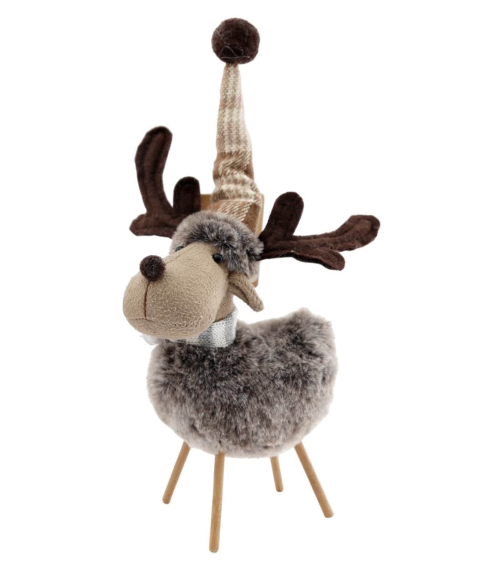 Faux Fur Standing Reindeer