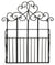 Black Scroll Wall Hanging Single Section Magazine Rack