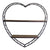 Scroll Design Heart Shaped Metal & Wood Shelf Unit