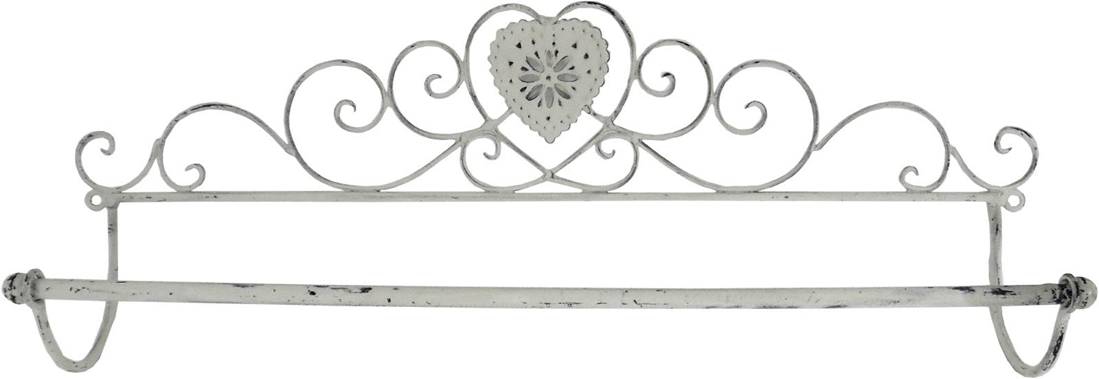 Grey Heart Wall Hanging Towel Rail