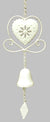 Cream Heart Hanging Decorative Bell